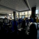 Legs press machine downstairs